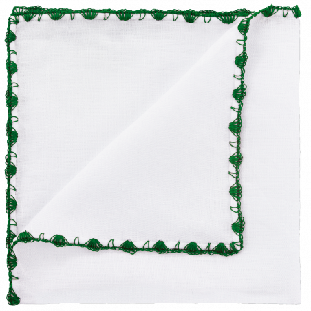 Pochette verde con uncinetto ad archi