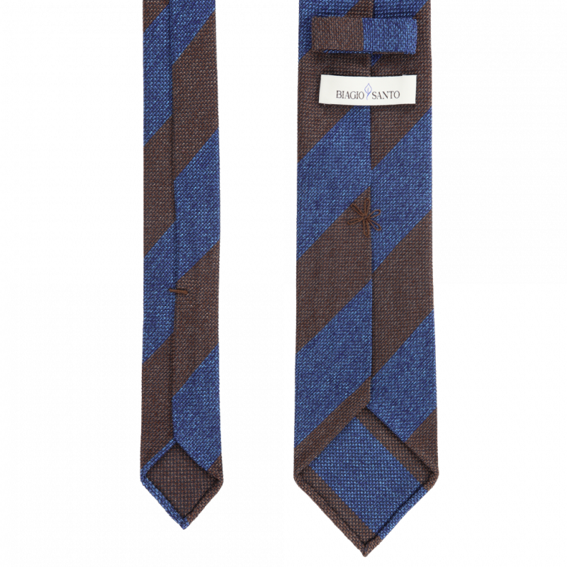 Blue brown block grenadine stripes