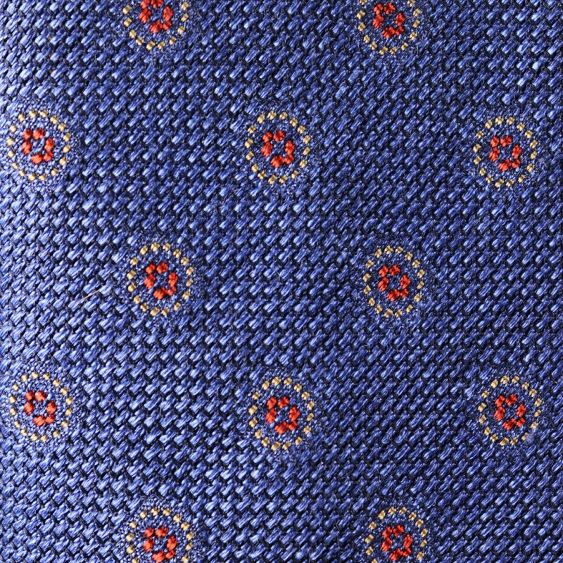 7 folds grenadine medallion blue