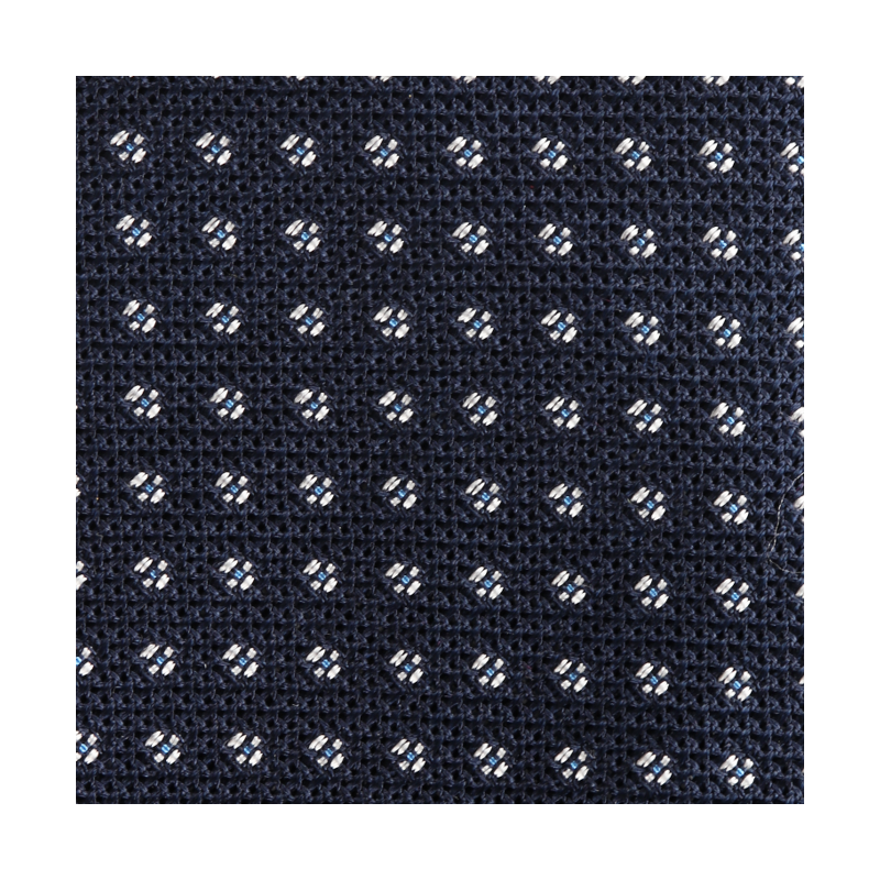 Navy grenadine white micro-pattern
