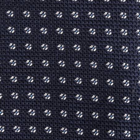 Navy grenadine white micro-pattern