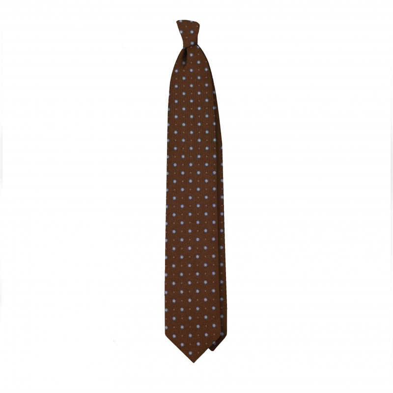  BROWN SMALL PATTERN tie
