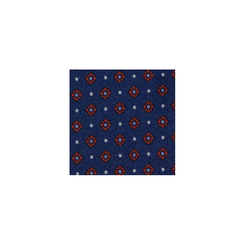 Cravatta FIORI ROSSI SU NAVY Cravatta FIORI ROSSI SU NAVY