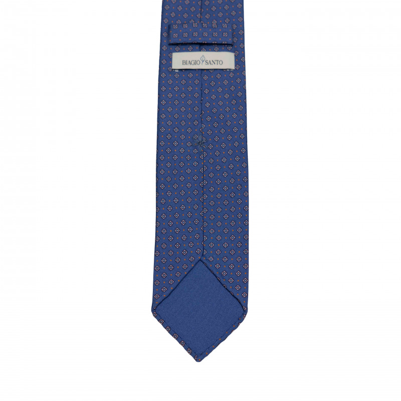  SMALL FLOWERS ON AVIO BLUE tie