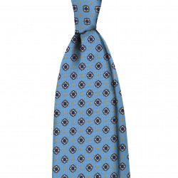 FLOWERS ON LIGHT BLUE tie