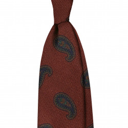 rust paisley tie