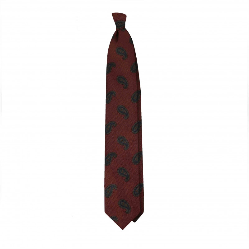 rust paisley tie