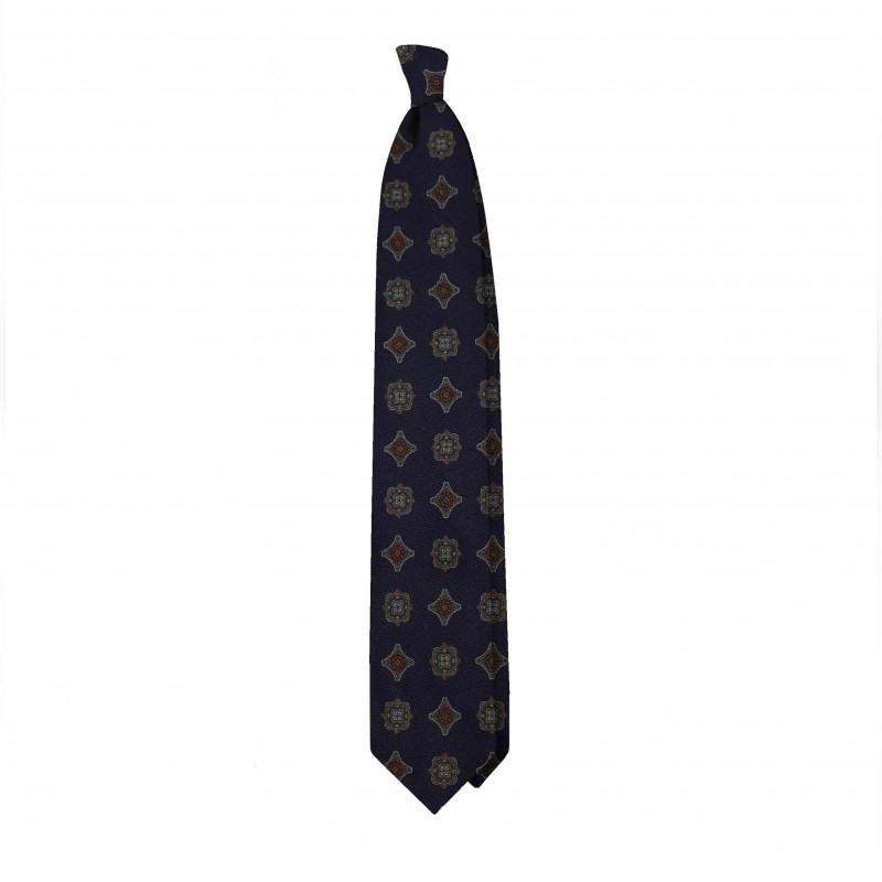 NAVY MEDALLIONS tie
