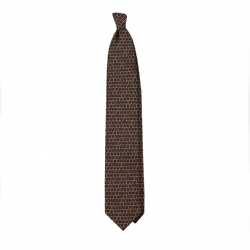 BROWN STAR PATTERN tie