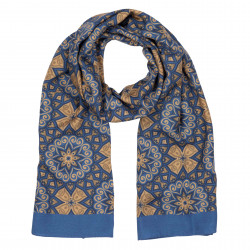 Sciarpa medaglioni blu