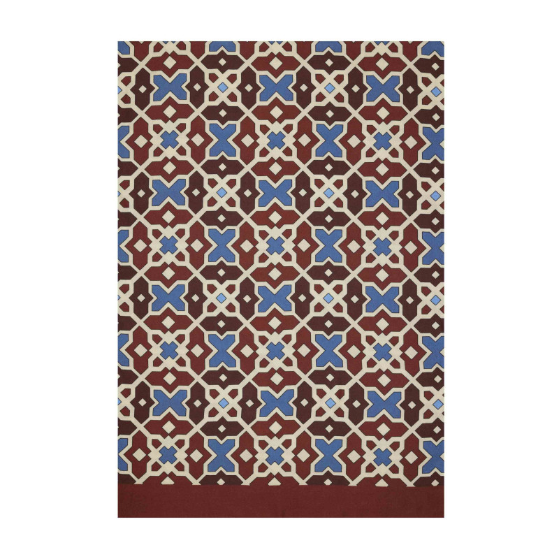 Sciarpa fantasia geometrica bordeaux