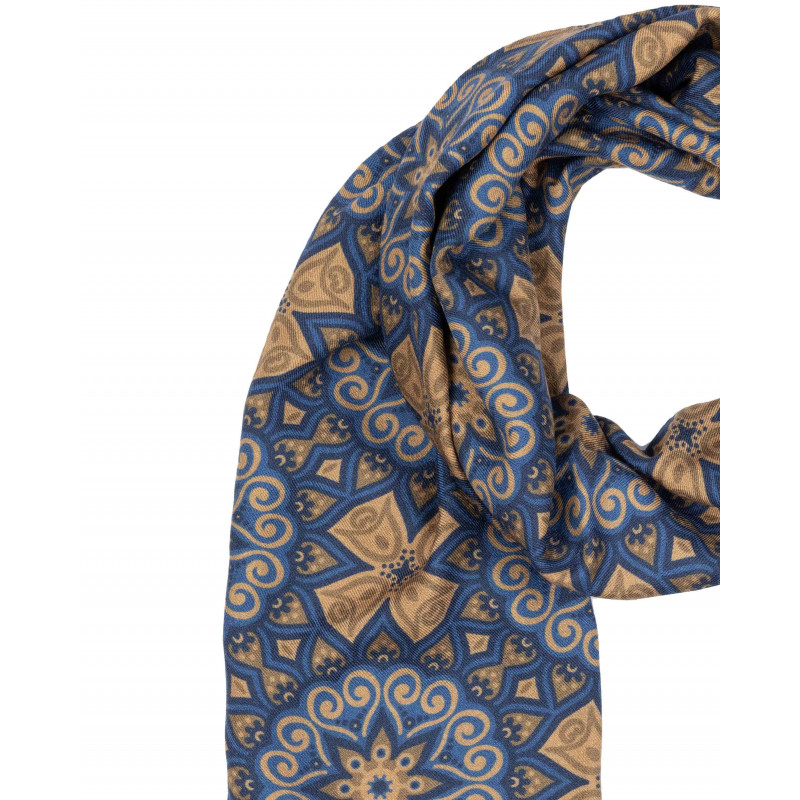 Sciarpa medaglioni blu