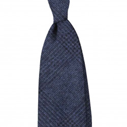 Navy checked tie