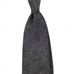 Grey checked tie