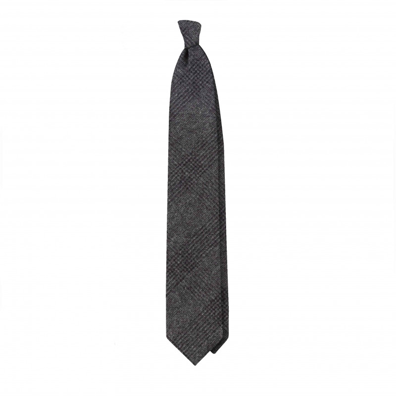 Grey checked tie