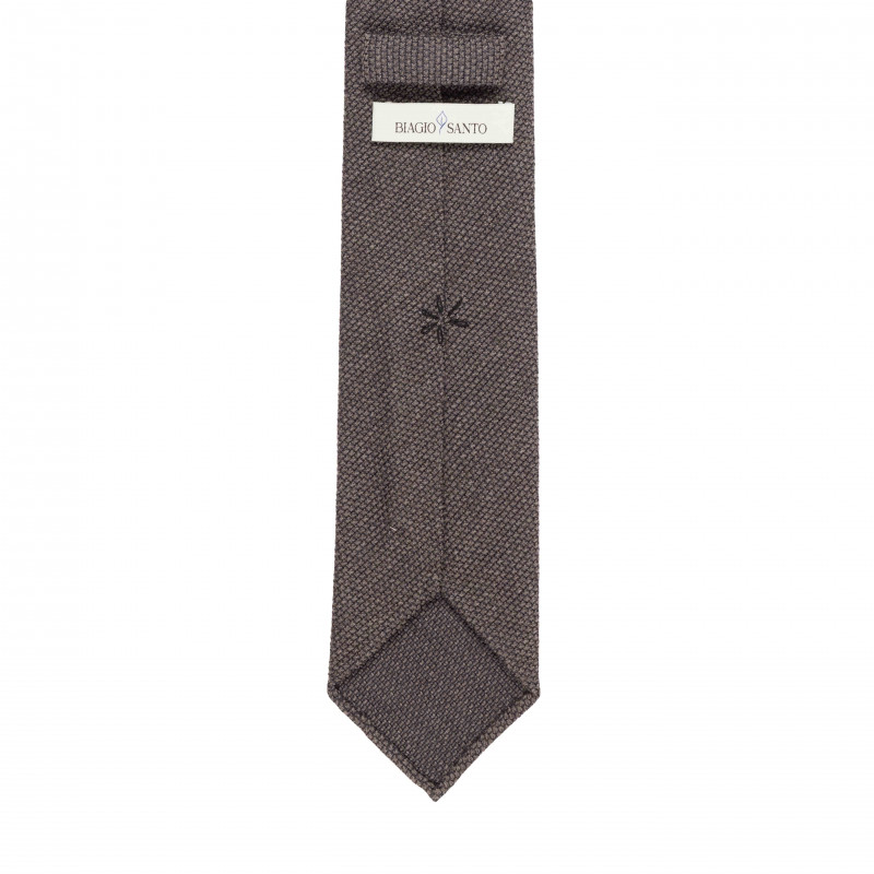 silk/wool grenadine tie - taupe