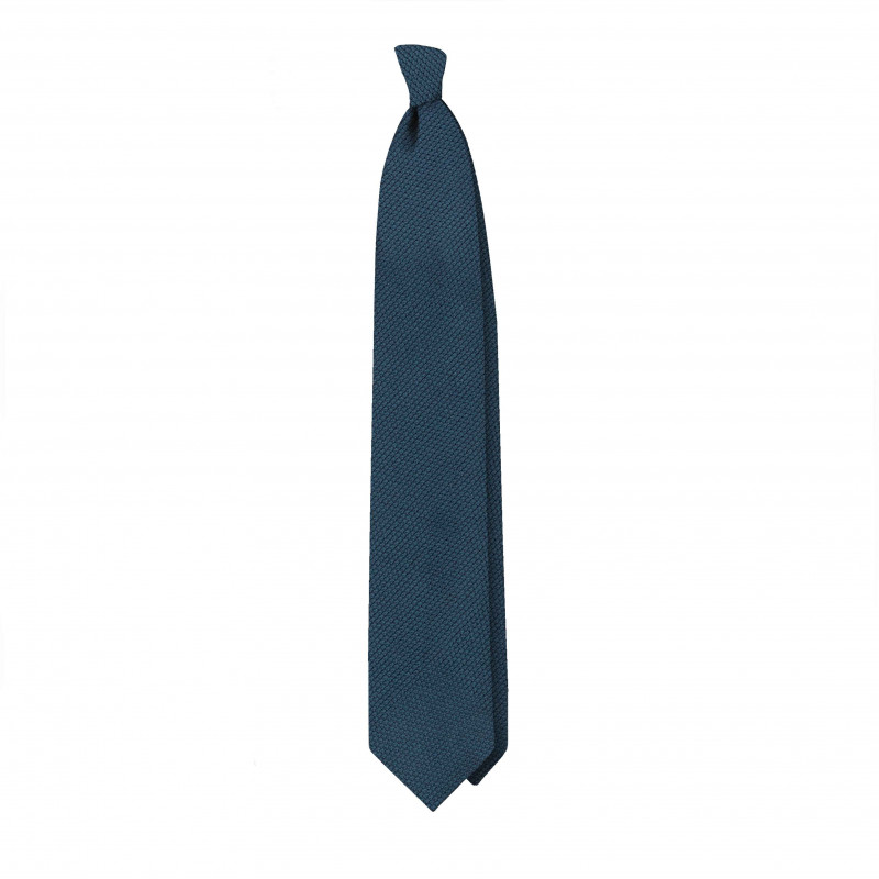 Silk/wool grenadine tie - Petroleum Silk/wool grenadine tie - Petroleum
