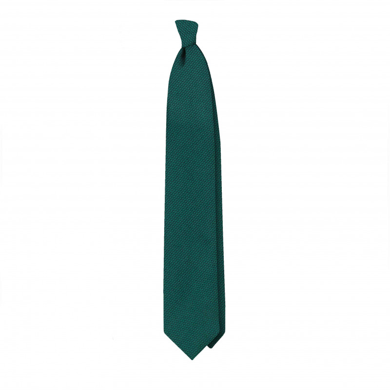 Silk/wool grenadine tie - Green