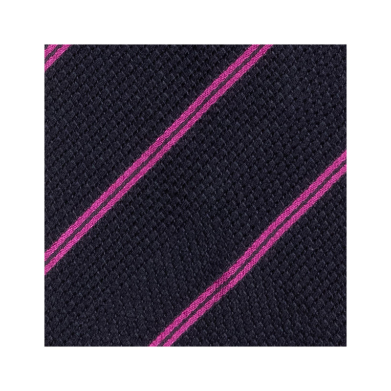 Silk/wool grenadine tie with magenta...