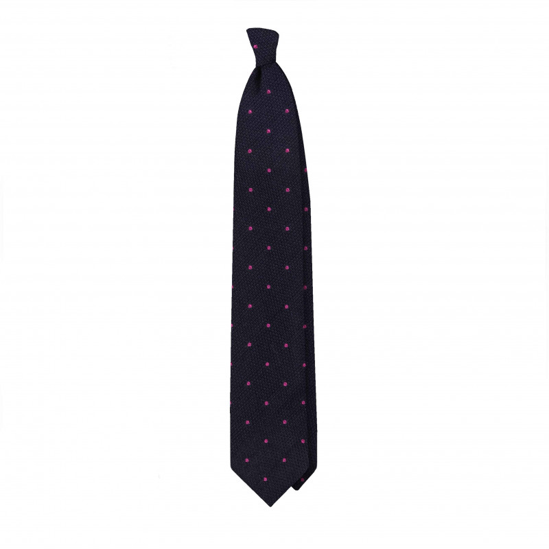 Silk/wool grenadine tie with magenta... Silk/wool grenadine tie with magenta...