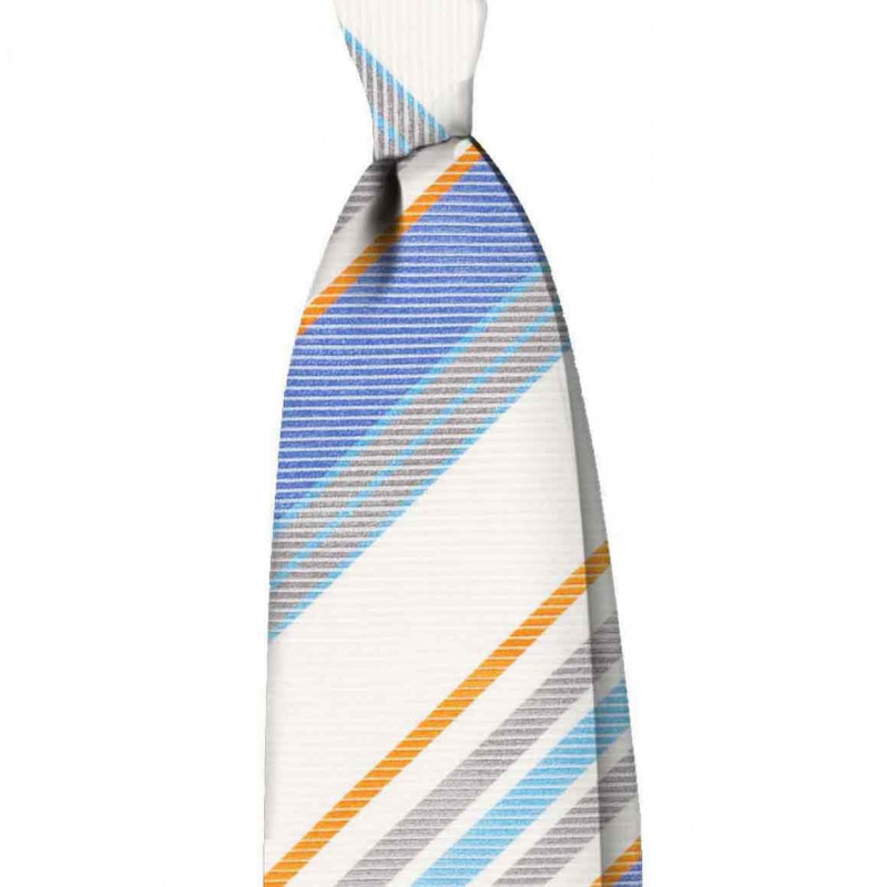 Multistripes white tie