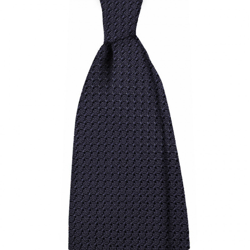 plain garza grossa tie - navy