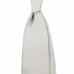 Plain garza grossa tie - ivory