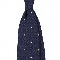 Grenadine tie with white...