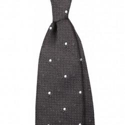 Grenadine tie with white...