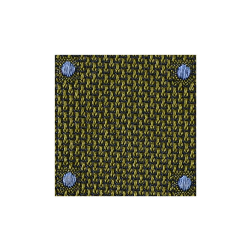 Grenadine tie with blue dots - olive...