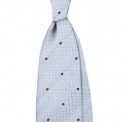 Grenadine tie with brown...