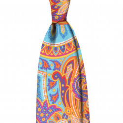 Multicolor paisley tie