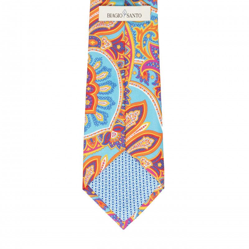 Multicolor paisley tie