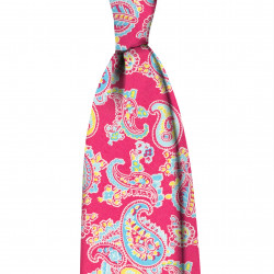 Cravatta paisley rosa