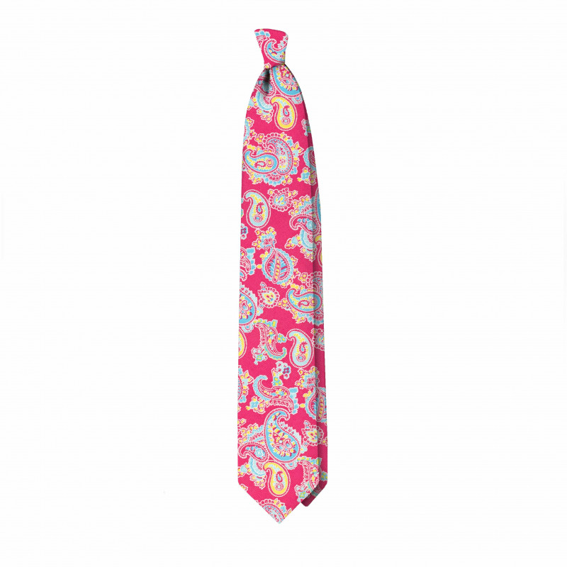 Cravatta paisley rosa