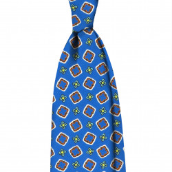 Blue pattern tie