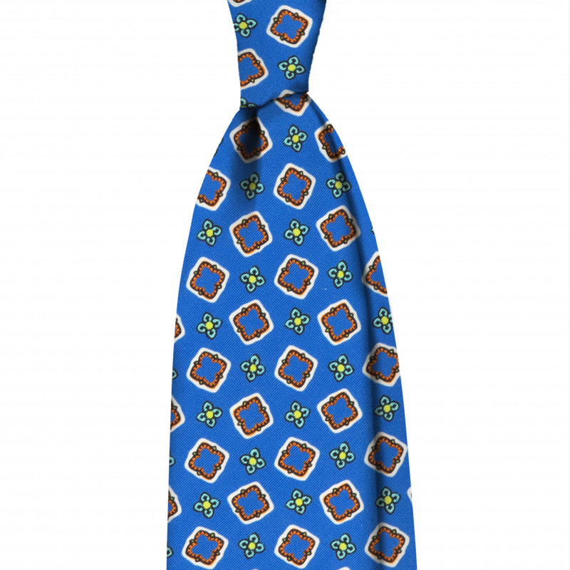 Blue pattern tie