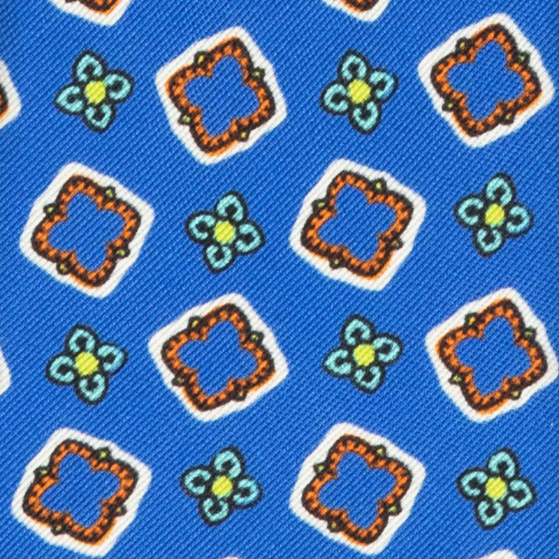 Cravatta fantasia azzurro