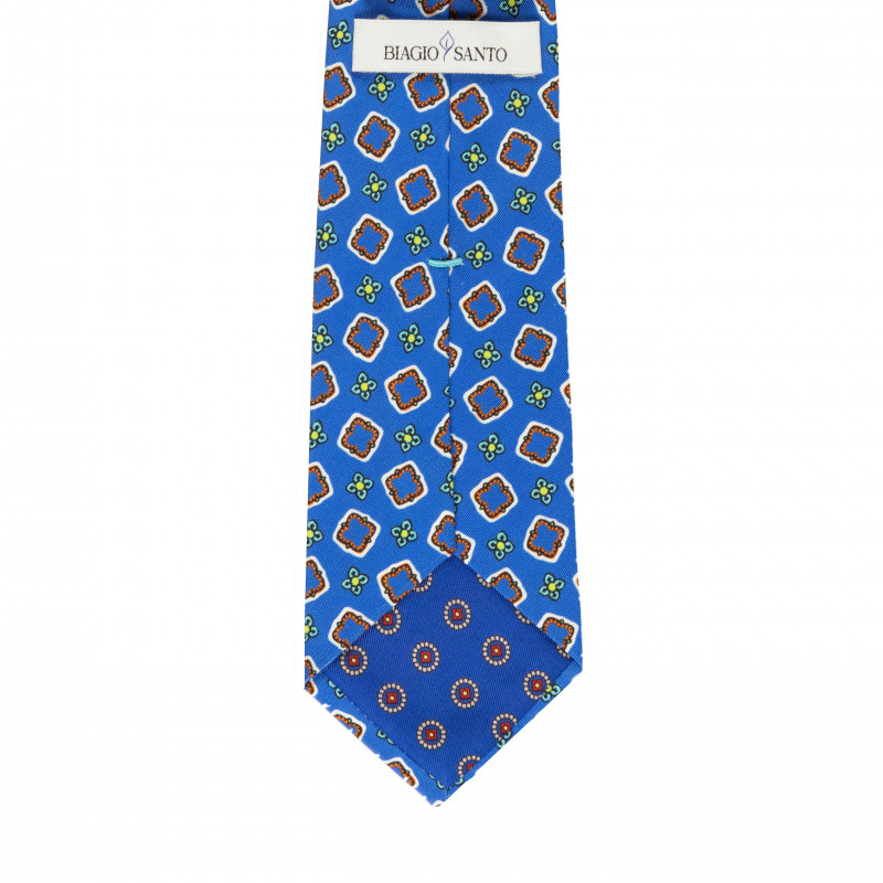 Blue pattern tie