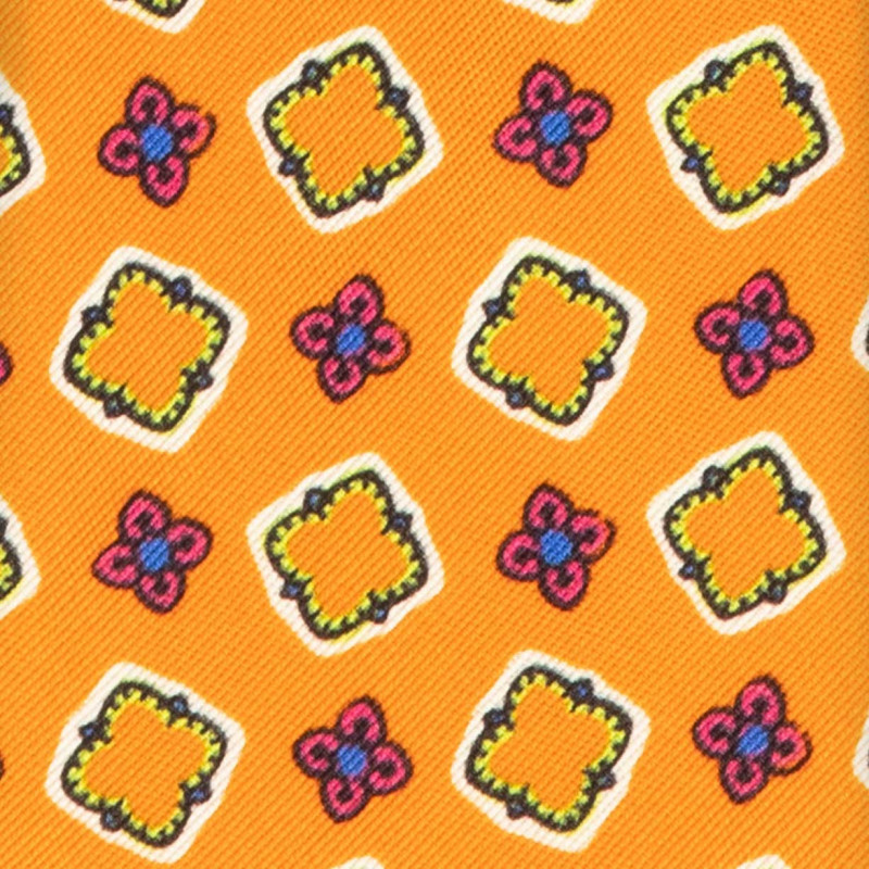 Orange pattern tie