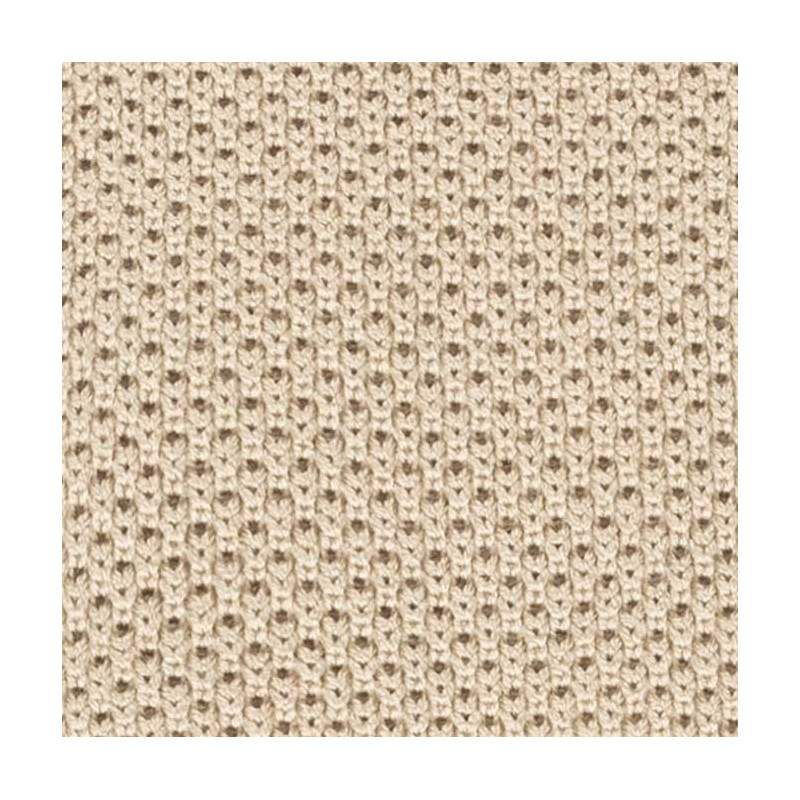 Cravatta a maglia in seta beige