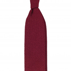 Bordeaux silk knitted tie