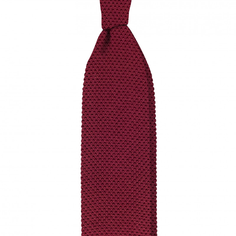 Bordeaux silk knitted tie