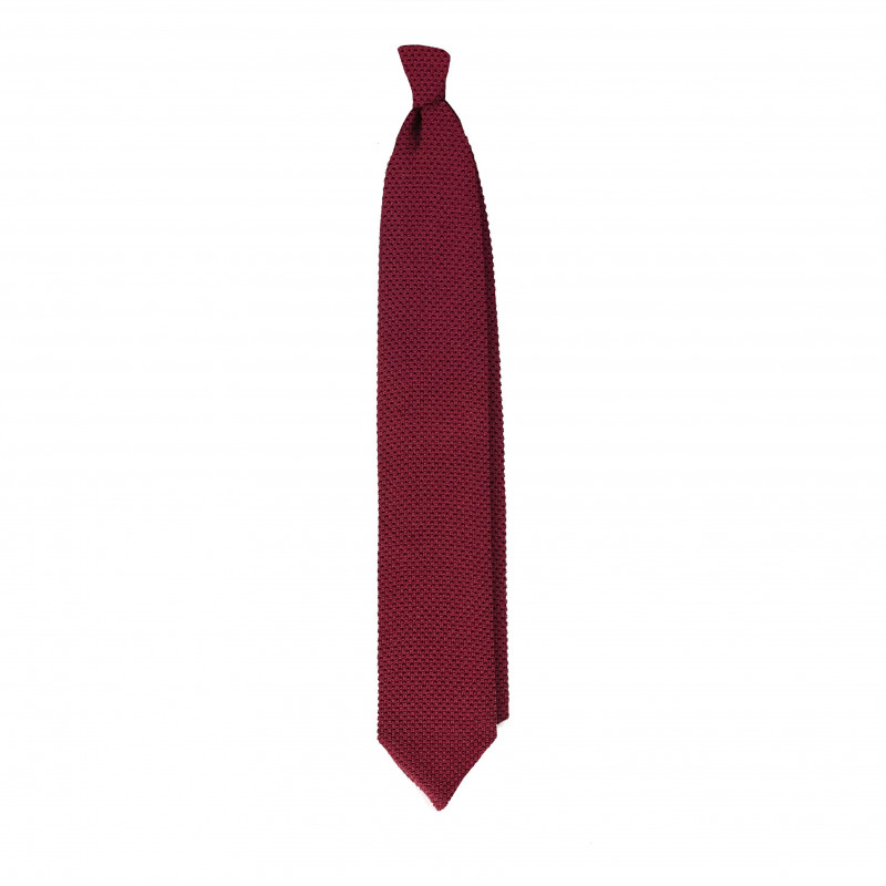 Bordeaux silk knitted tie
