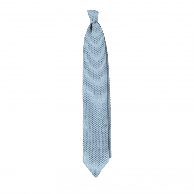 Light blue silk knitted tie Light blue silk knitted tie
