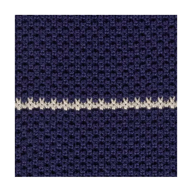 Navy stripes knitted tie