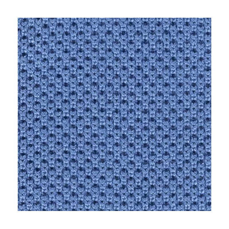 Cravatta a maglia in seta blu savoia