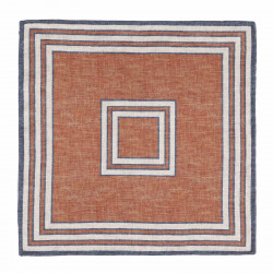 Rust double face pocket square
