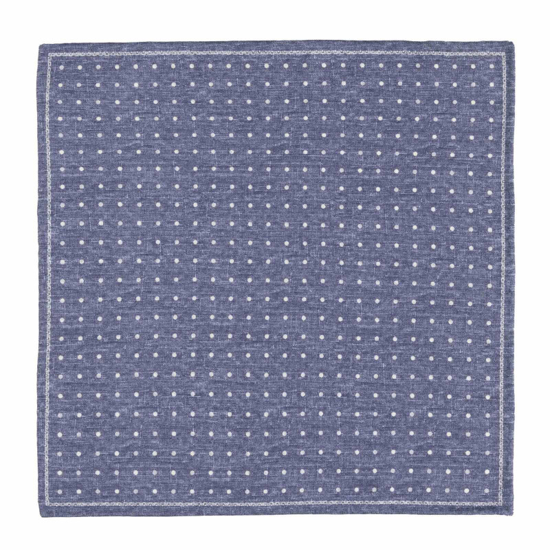 Denim blu double face pocket square