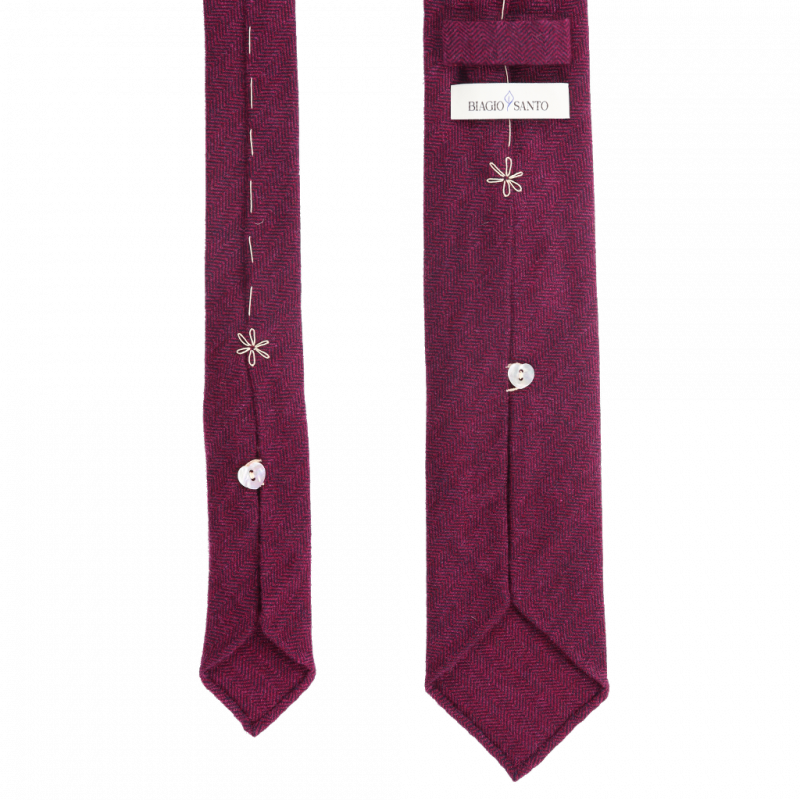 Cashmere spigato burgundy